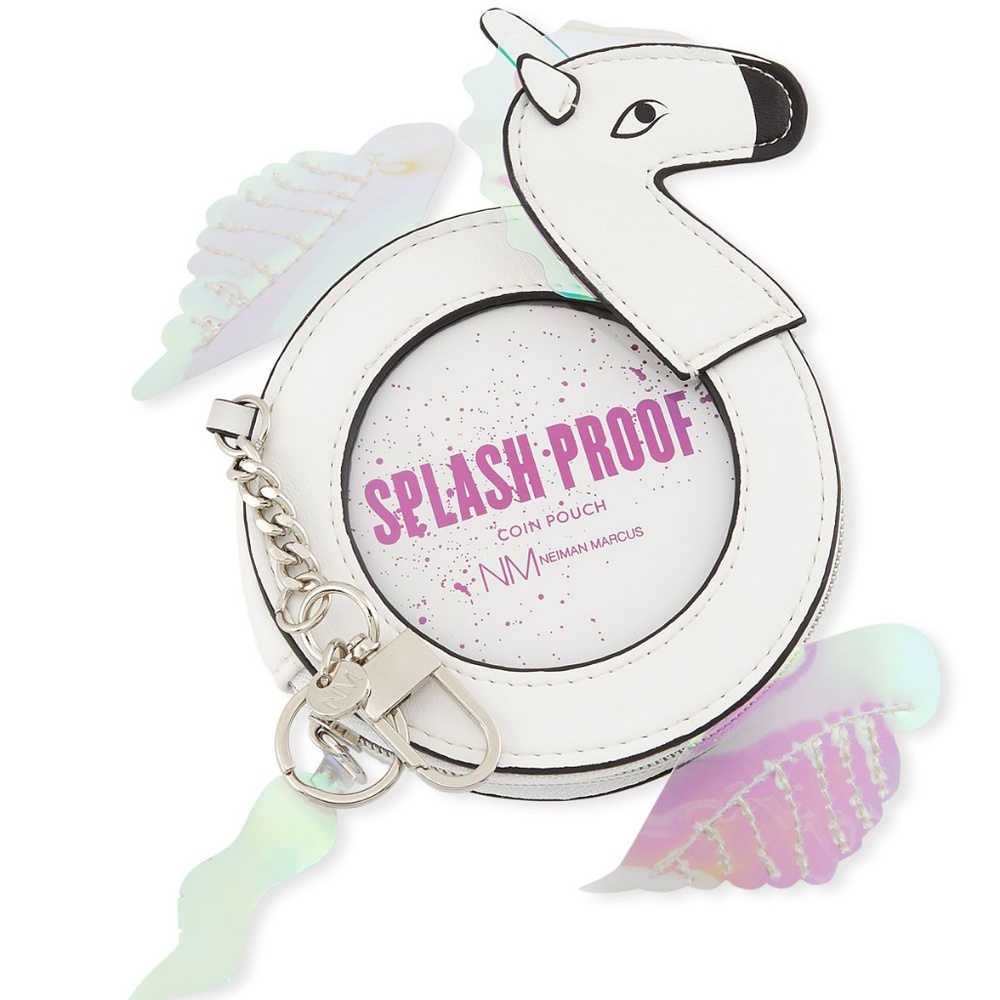 Neiman Marcus Splash-Proof Unicorn Key Coin Pouch